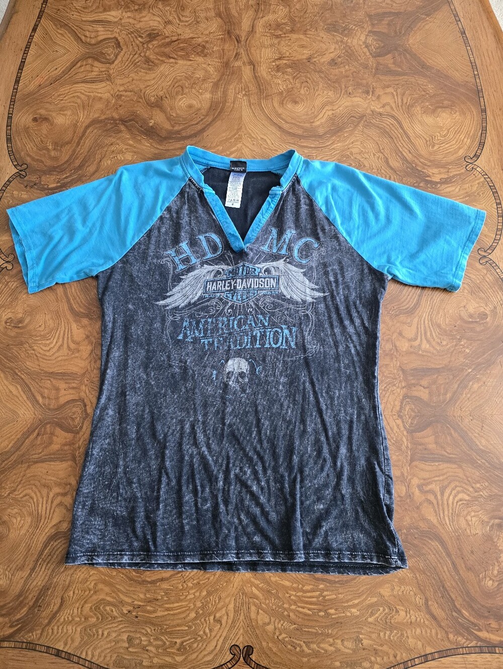 Harley-Davidson T-Shirt Womens Size M Short Sleeve Alligator Alley Y2K